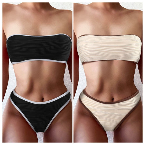 Damen Bandeau Bikini mit bequemer Passform Echo Archiv