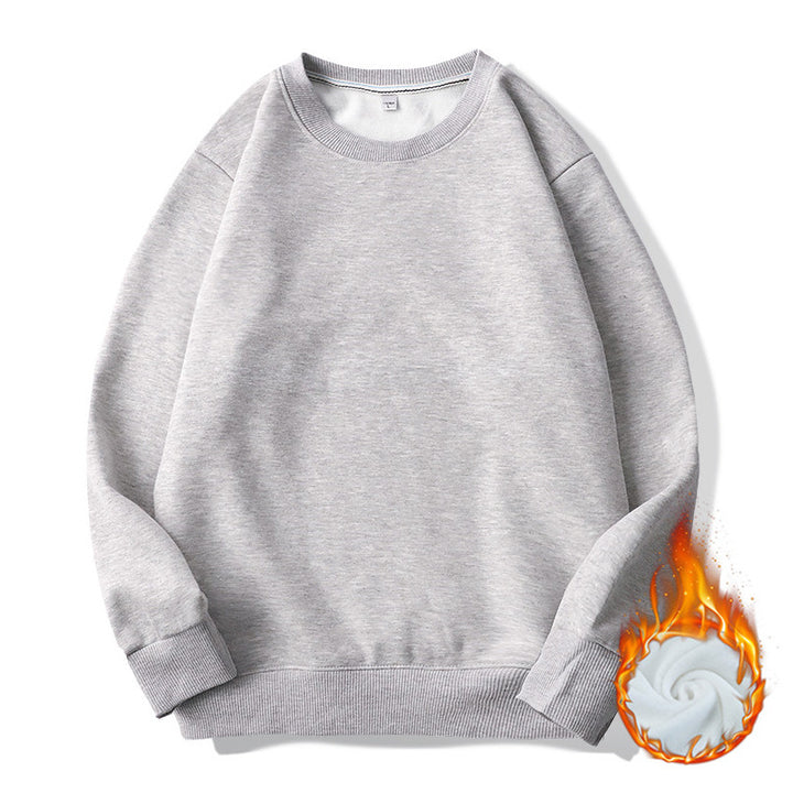 Unisex Thermo-Fleece Sweatshirt mit Rundhals und angerautem Innenfutter – Marzano