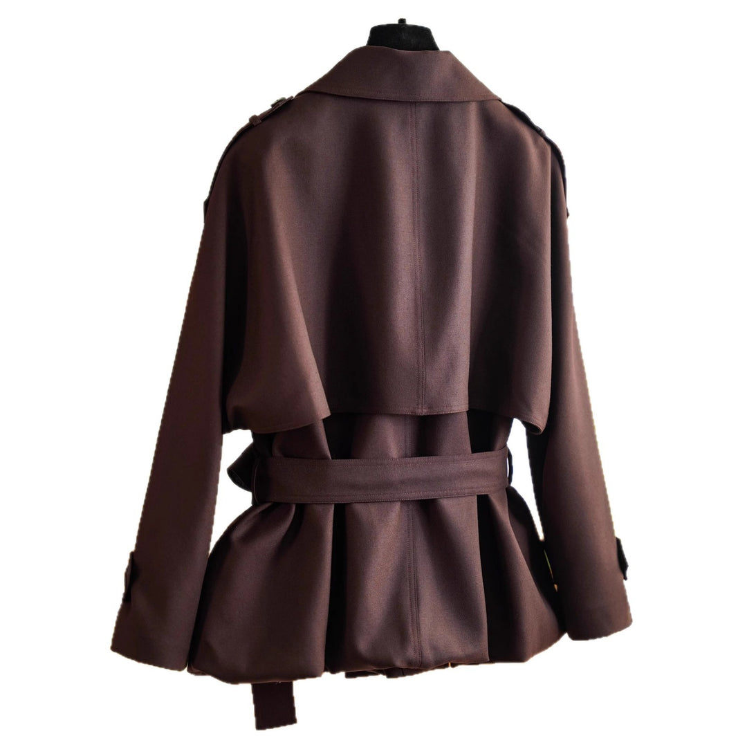 Damen Modischer Trenchcoat mit Taillengürtel Echoarchiv