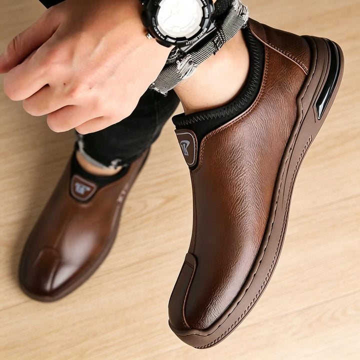 Herren Bequeme Slip-On Ledersneaker Echoarchiv