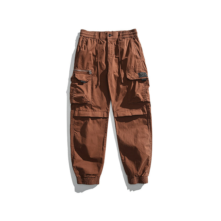 Herren Multifunktionale Cargo-Jogginghose mit Tunnelzugbund, Kniepaneelen und Mehrfachtaschen Echo Archiv