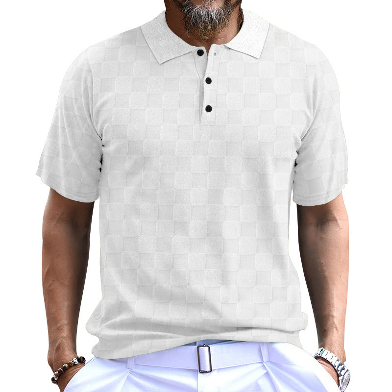 Herren Polo-Shirt mit strukturiertem Design und komfortablem Stehkragen Echoarchiv