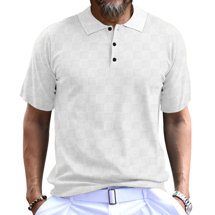 Herren Polo-Shirt mit strukturiertem Design und komfortablem Stehkragen Echoarchiv
