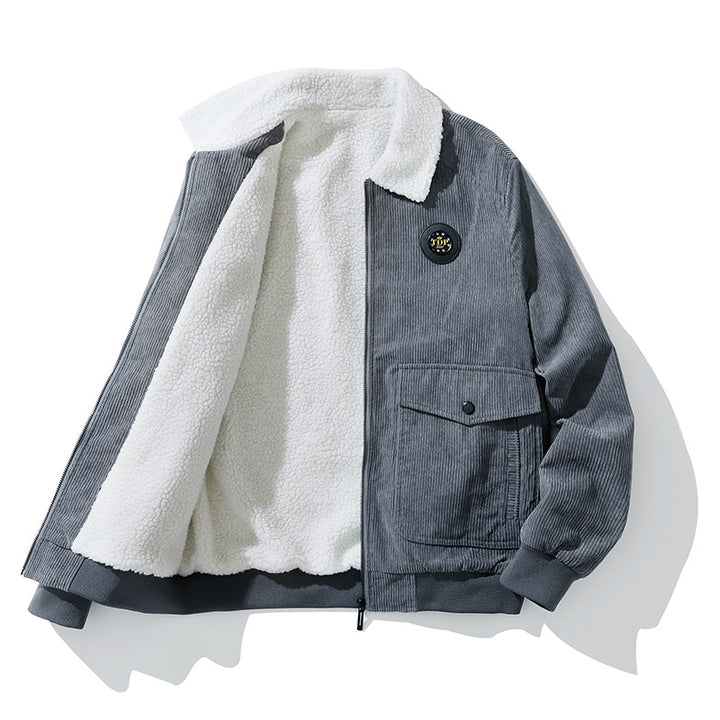 Herren stylische Übergangsjacke mit warmem Fleece-Innenfutter Echoarchiv
