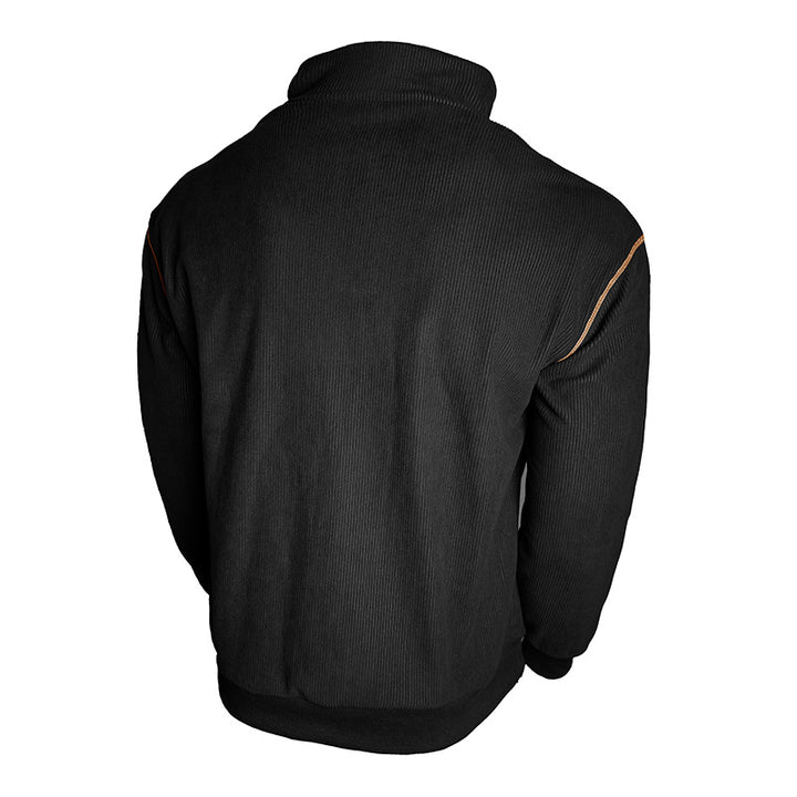 Herren modische Pulloverjacke mit hohem Kragen und Brusttasche Echoarchiv