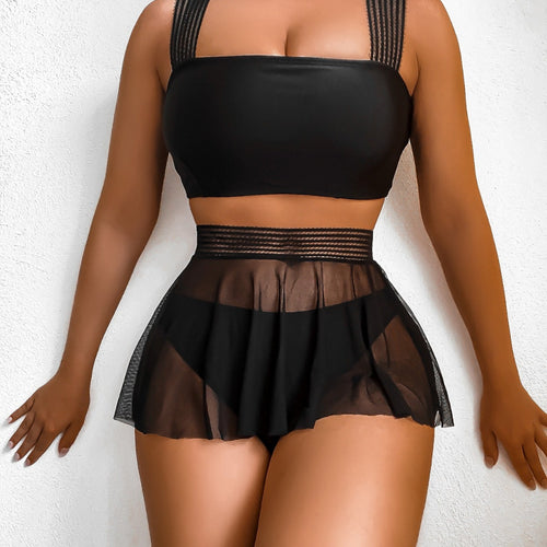 Damen Bikini-Set mit eleganter Chiffon-Rock-Detail Echo Archiv