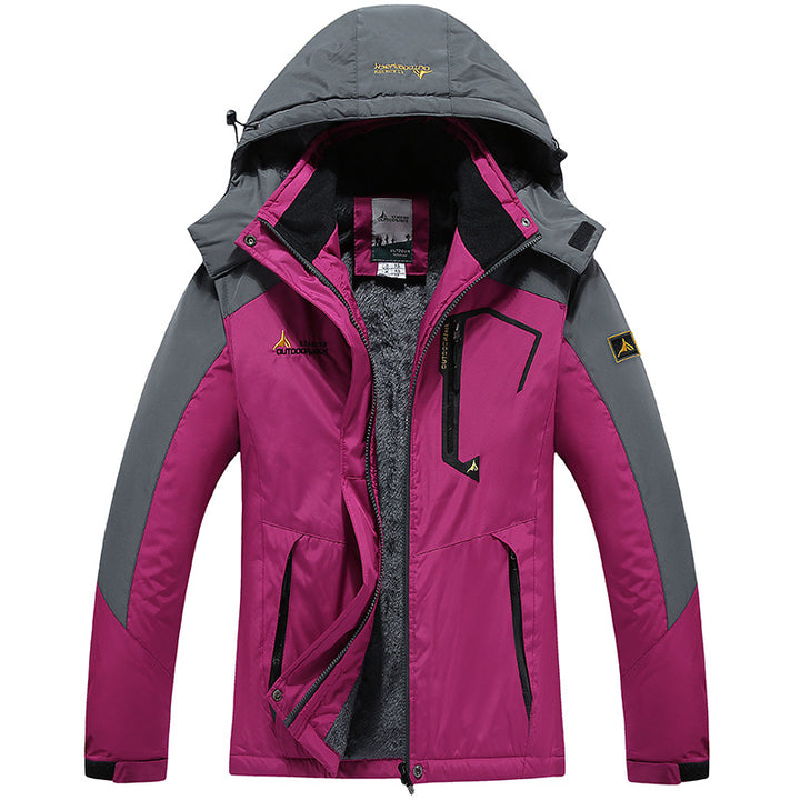 Herren Wasserdichte gefütterte Outdoor-Skijacke mit abnehmbarer Kapuze und Thermofutter Echoarchiv