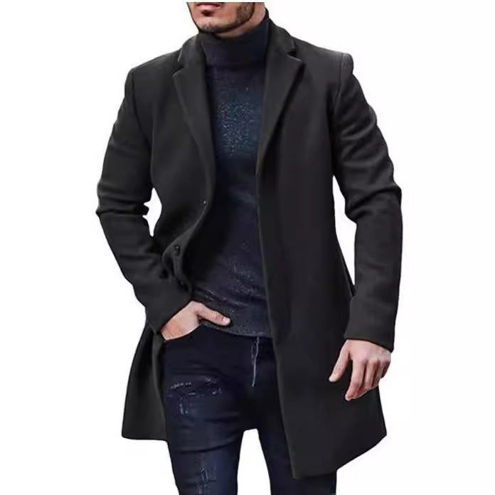 Herren eleganter Melton-Mantel Echoarchiv