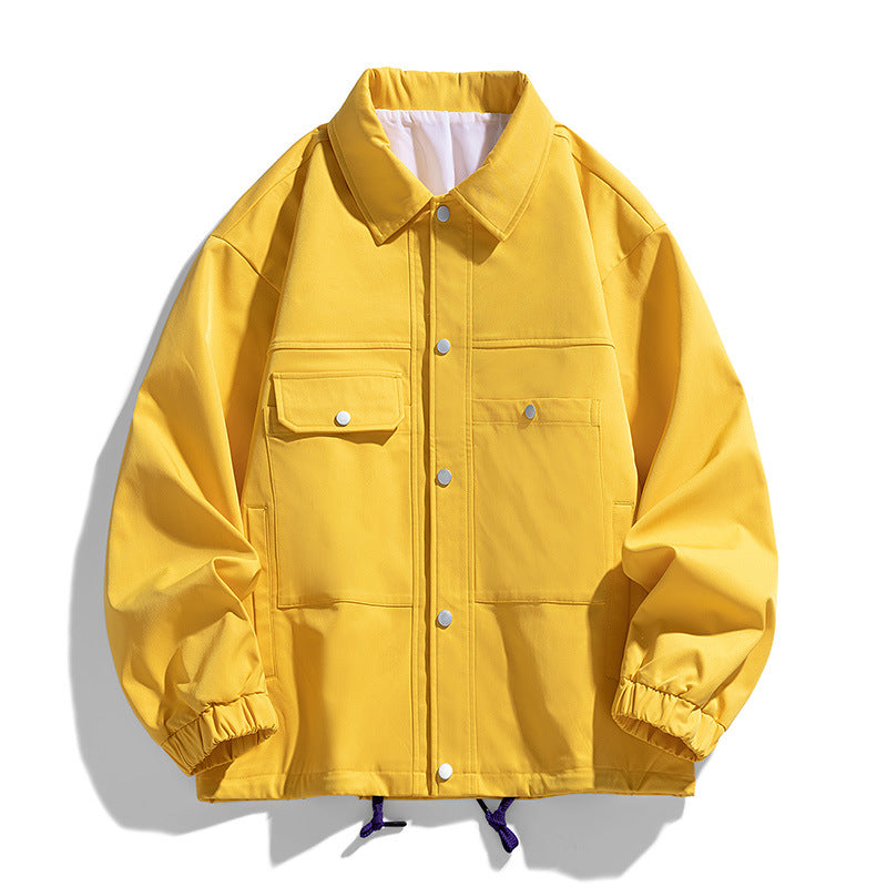 Herren Kunstvelours‑Bomberjacke im Oversize‑Boxy‑Cut mit Zwei‑Wege‑Reißverschluss & elastischem Saum Echoarchiv