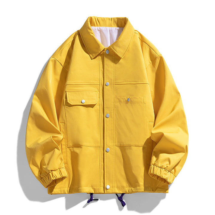Herren Kunstvelours‑Bomberjacke im Oversize‑Boxy‑Cut mit Zwei‑Wege‑Reißverschluss & elastischem Saum Echoarchiv