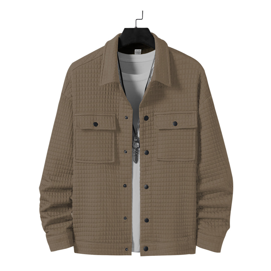 Herren lässige Hemdjacke mit strukturiertem Gewebe und praktischen Taschen Echoarchiv
