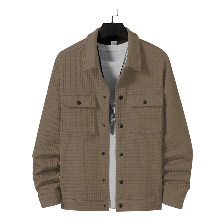 Herren lässige Hemdjacke mit strukturiertem Gewebe und praktischen Taschen Echoarchiv