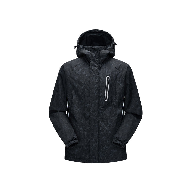 Herren Technische Regenjacke mit verschweißten Nähten und reflektierenden Details Echo Archiv