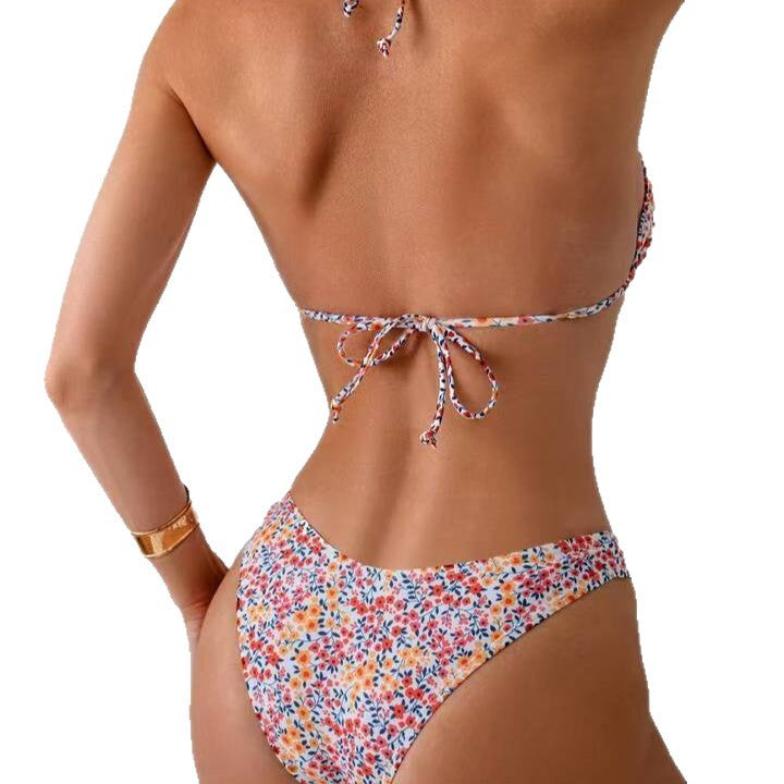 Damen Triangel-Bikini mit floralem Muster und verstellbaren Trägern Echo Archiv