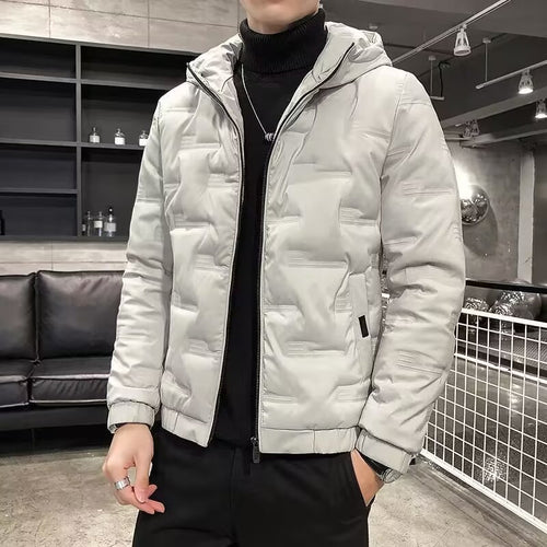 Herren Padded Puffer Jacke mit Kapuze Echo Archive