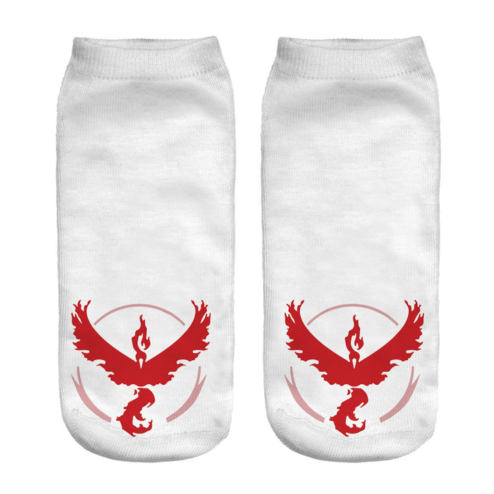 Unisex Niedrige Ankle-Socken mit Cartoon-Monster-Gesicht und weichem Baumwollmix – Norré