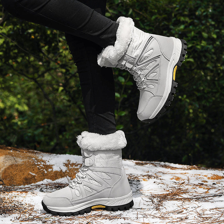 Damen Gefütterte Winter-Trekkingschuhe mit Kunstfellkragen und rutschfester Profilsohle Echo Archiv