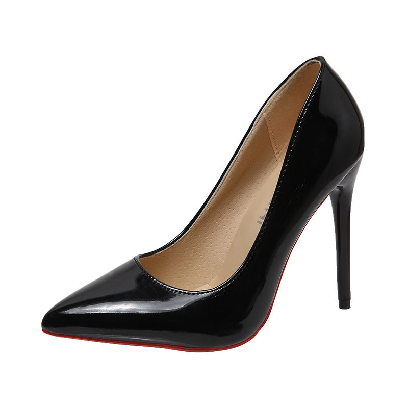 Damen nan spitzer bürotauglicher Pumps aus Lackoptik mit schmalem Stiletto und gepolstertem Komfortfußbett Echo Archiv