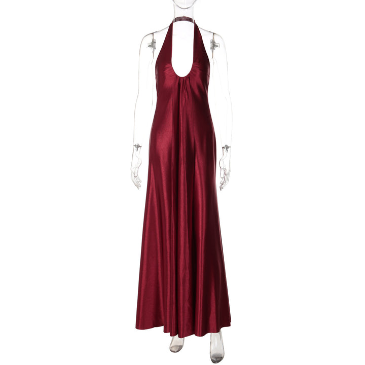 Damen Maxi Kleid mit eleganter Halterneck-Detaillierung und fließendem Schnitt Echo Archiv