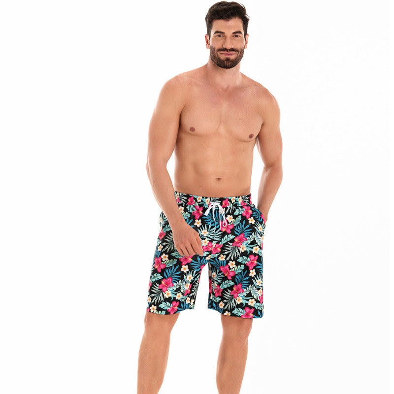 Herren Badeshorts mit floralem Muster und elastischem Bund Echo Archiv