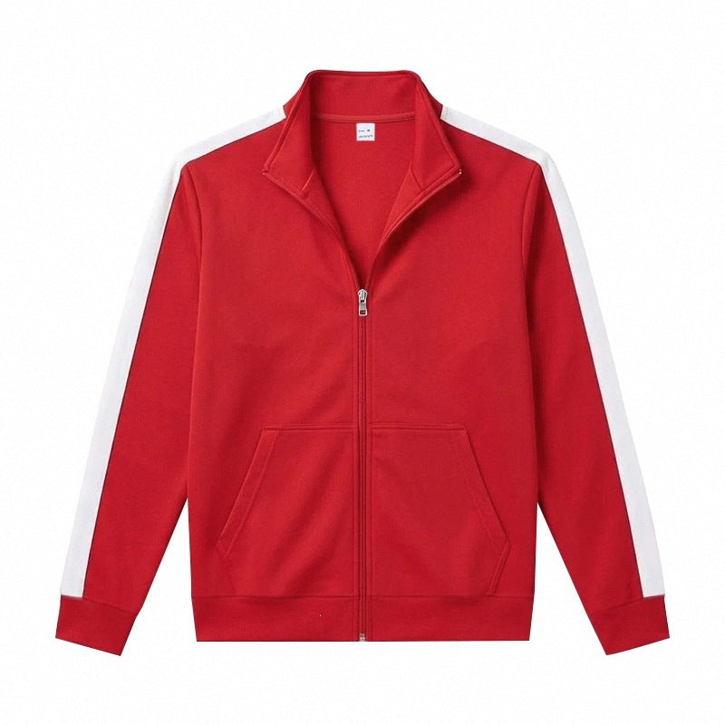 Herren Retro-Trackjacke mit Kontraststreifen und Stehkragen Echoarchiv