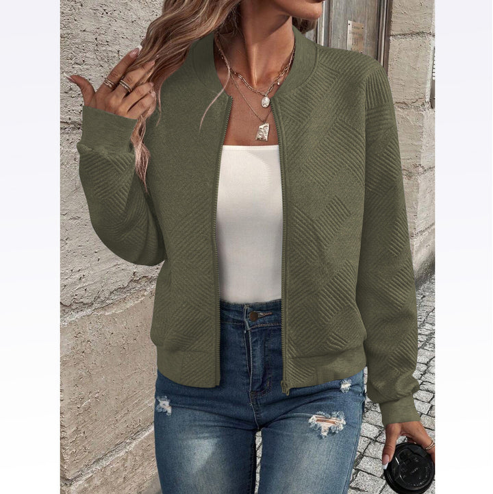 Damen elegante Bomberjacke mit strukturiertem Design Echoarchiv