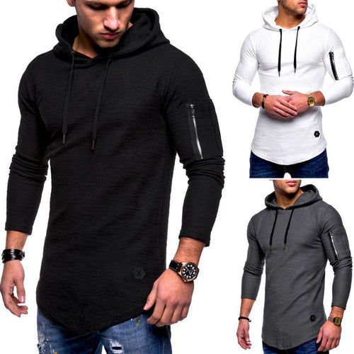 Herren langer Kapuzenpulli mit einzigartiger Struktur Echoarchiv