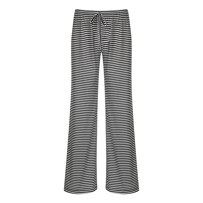 Damen nan leichte Jersey Loungehose mit Tunnelzug und weitem Bein Echo Archiv