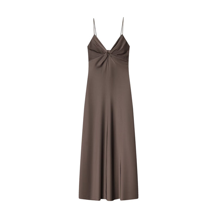Damen Maxikleid mit elegantem Wasserfallausschnitt und zarter Drapierung Echo Archiv