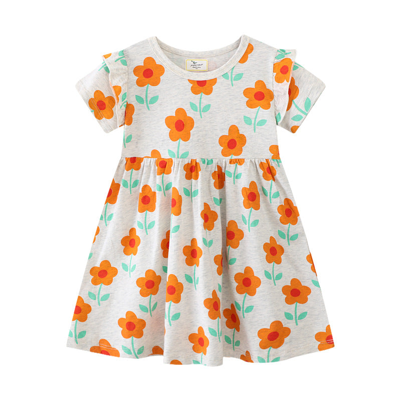 Mädchen Sommerkleid mit floralen Mustern Echo Archiv