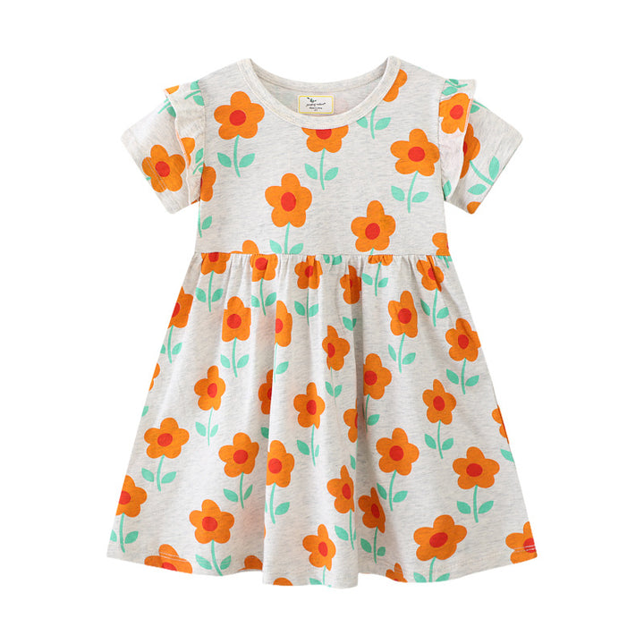 Mädchen Sommerkleid mit floralen Mustern Echo Archiv