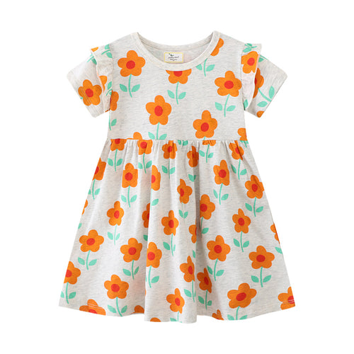 Mädchen Sommerkleid mit floralen Mustern Echo Archiv