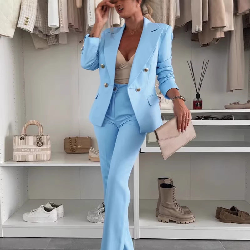Damen Elegantes Blazer-Set mit weiter Hose Echo Archiv