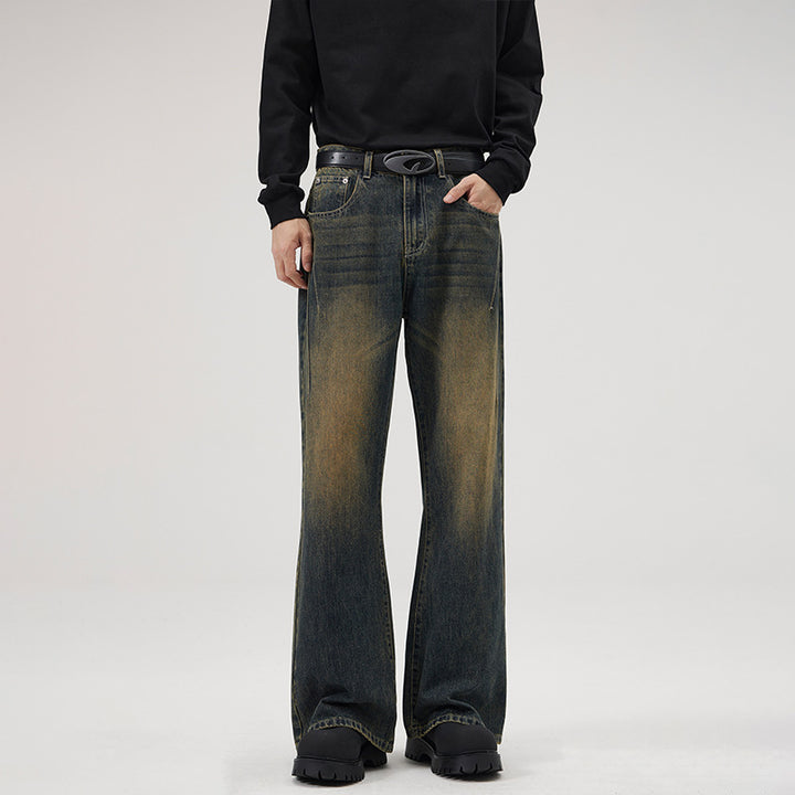 Herren Baggy-Denimhose mit extra weitem Bein und Vintage-Waschung Echo Archiv