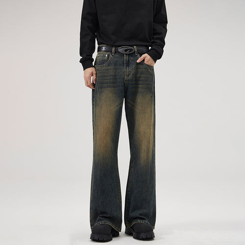 Herren Baggy-Denimhose mit extra weitem Bein und Vintage-Waschung Echo Archiv