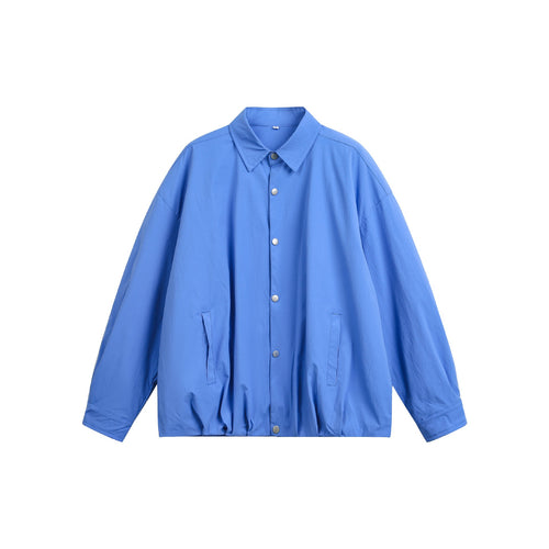 Herren Oversize Coachjacke mit Druckknopf‑Verschluss und geradem Saum Echoarchiv