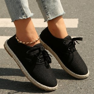 Damen  atmungsaktive Strick-Espadrilles mit geflochtener Jute-Sohle und flexiblem Memory-Fußbett Echo Archiv