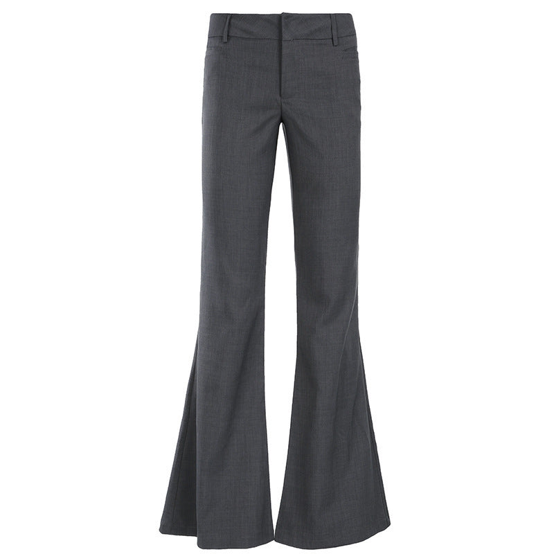 Damen Elegante Stretch‑Schlaghose mit hoher Taille, ausgestelltem Glockenbein und Bügelfalte Echo Archiv