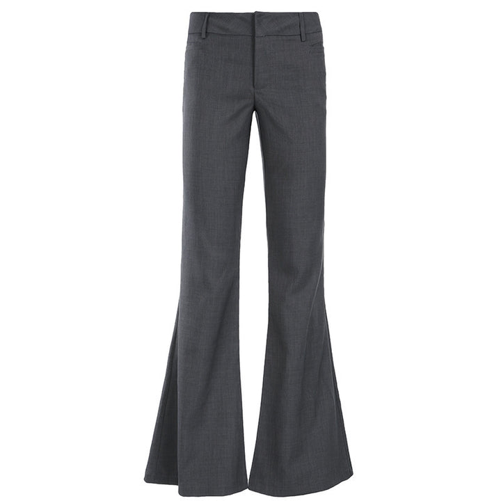 Damen Elegante Stretch‑Schlaghose mit hoher Taille, ausgestelltem Glockenbein und Bügelfalte Echo Archiv