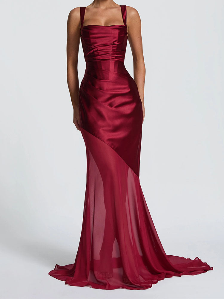 Damen Elegantes Chiffon-Abendkleid mit figurbetontem Schnitt Echo Archiv