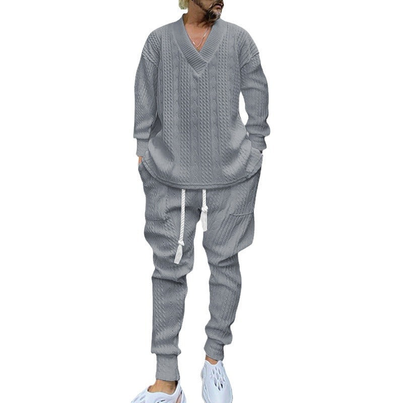 Herren Strick-Pullover und Jogginghose Set Echoarchiv