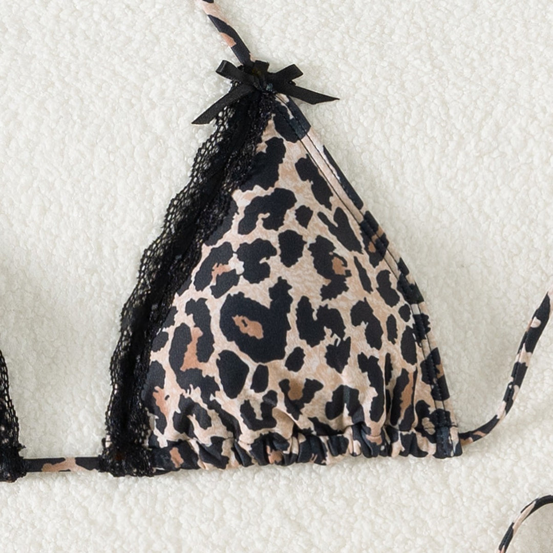 Damen Triangel-Bikini mit Spitzendetails und verstellbaren Trägern Echo Archiv
