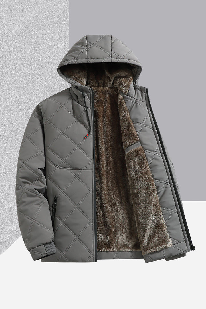 Herren Wattierte Steppjacke mit Kapuze Echo Archiv