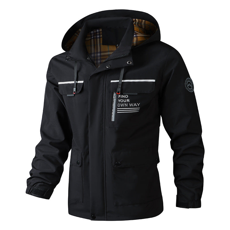 Herren wasserabweisende Outdoor-Jacke mit praktischen Taschen Echoarchiv