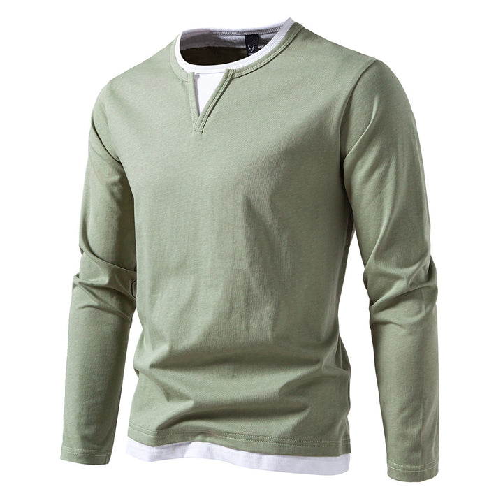 Herren Longsleeve Shirt mit innovativem Kragen Echoarchiv