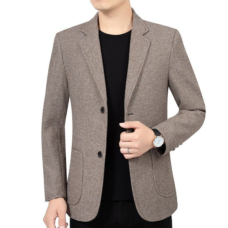 Herren Slim Fit Sakko mit feiner Struktur und klassischer Knopfleiste – Tianoro