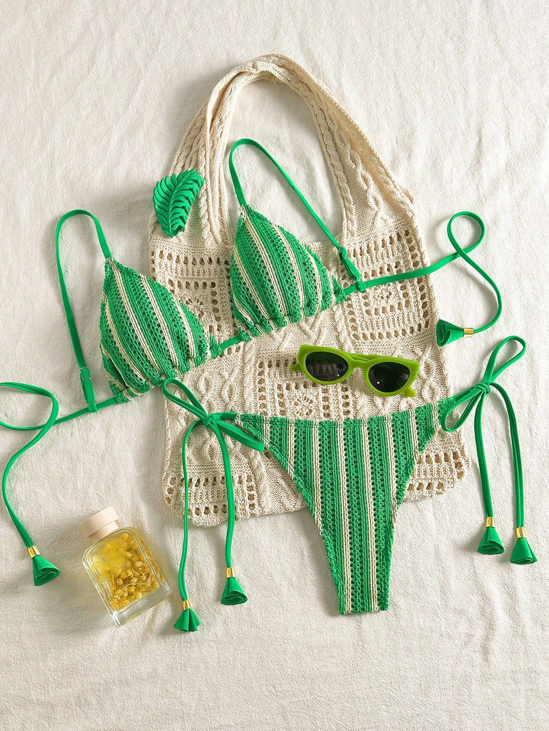Damen Strappy Bikiniset mit verstellbaren Trägern Echo Archiv