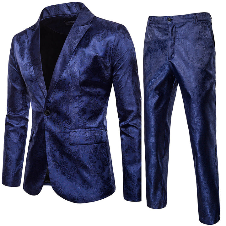Herren elegantes Anzug-Set mit feinem Paisleymuster Echoarchiv