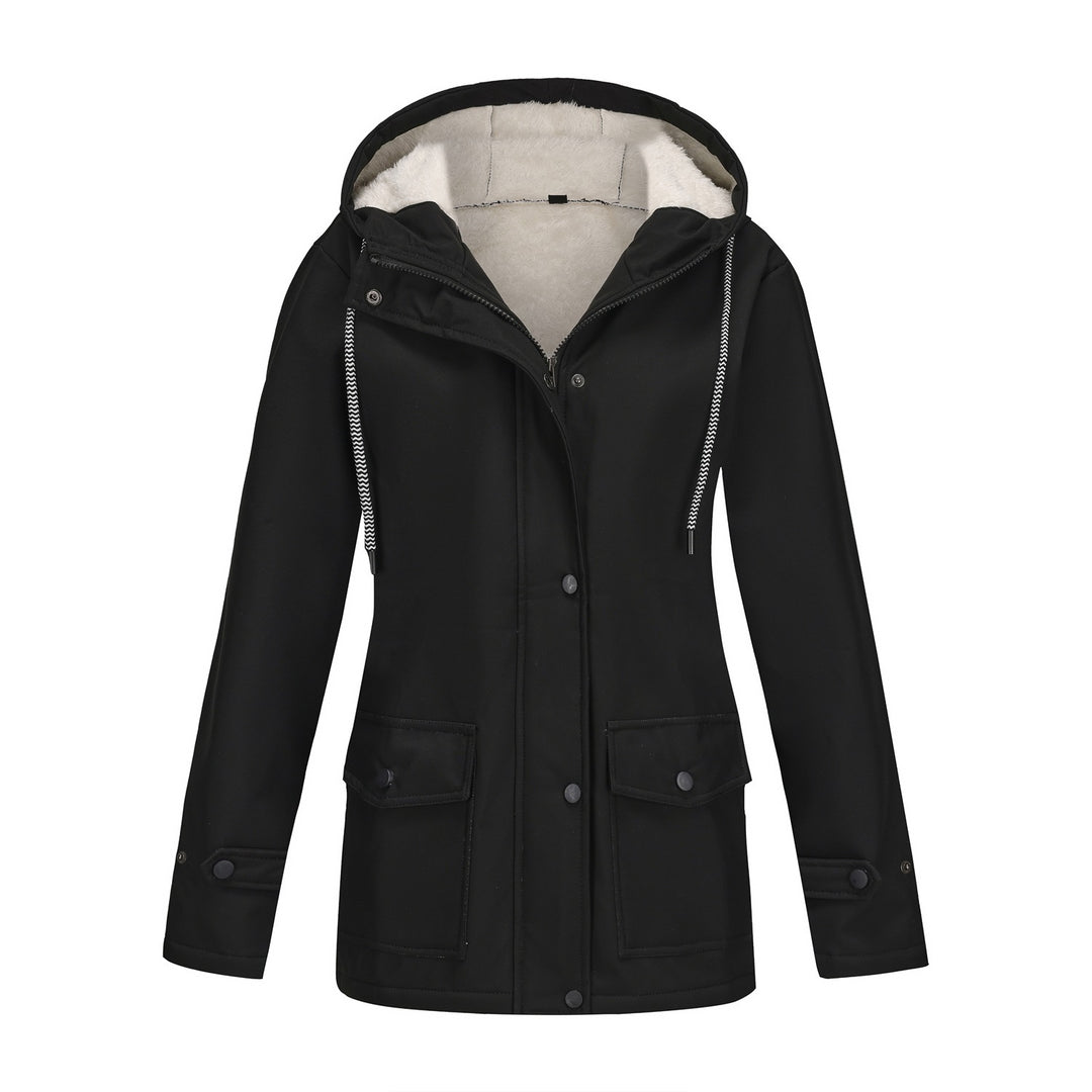 Damen Modische Outdoor-Jacke mit Fleece-Futter – Célinea