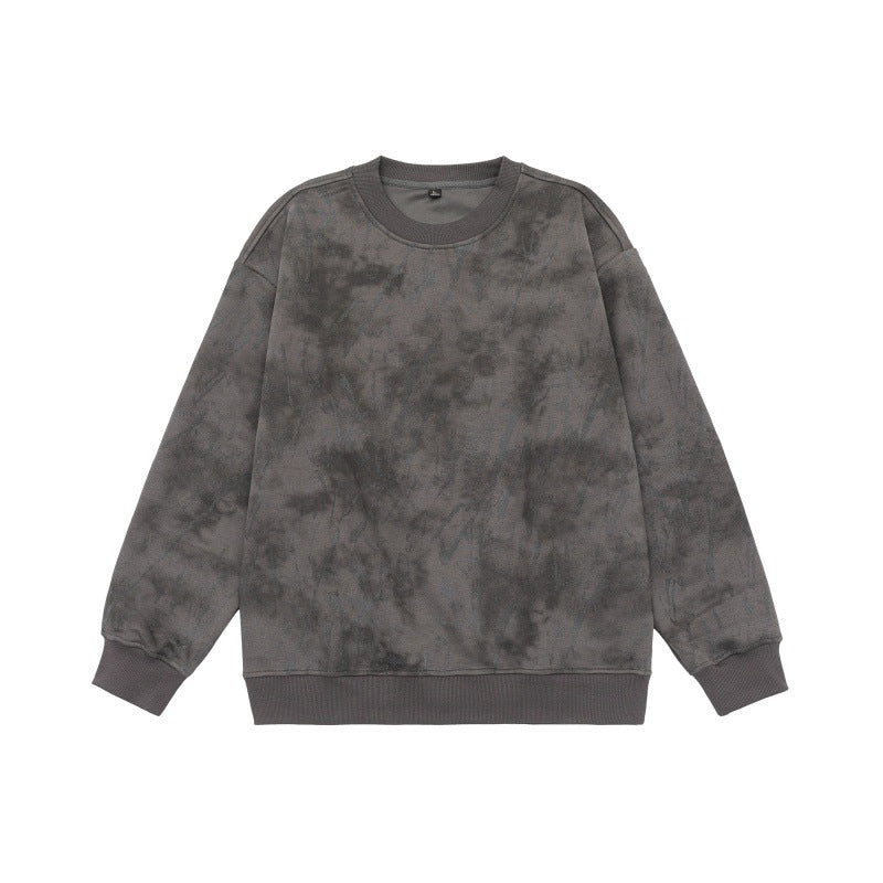 Unisex Oversize Sweatshirt mit Vintage‑Camouflage‑Optik und gerippten Bündchen Echoarchiv